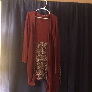 Crimson cardigan